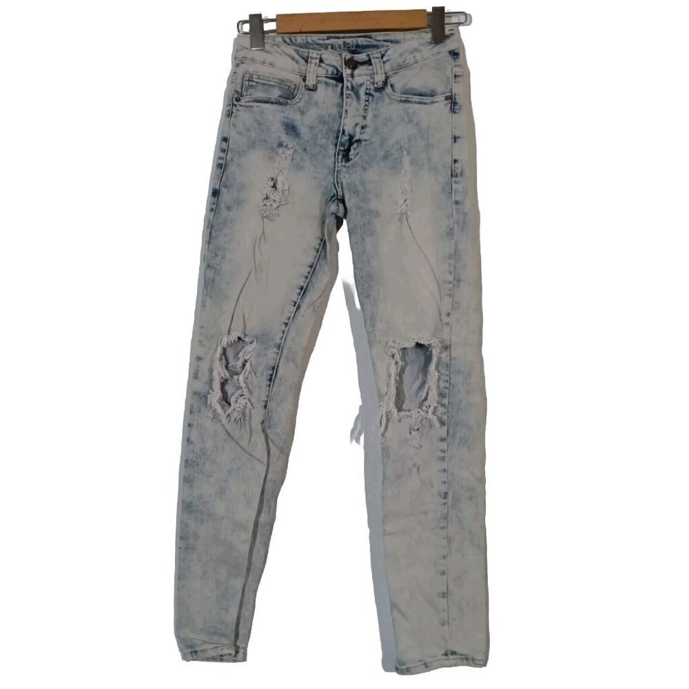 Rue 21 Jeans Mens 26/30 Distressed Stretch Denim Premium Skinny